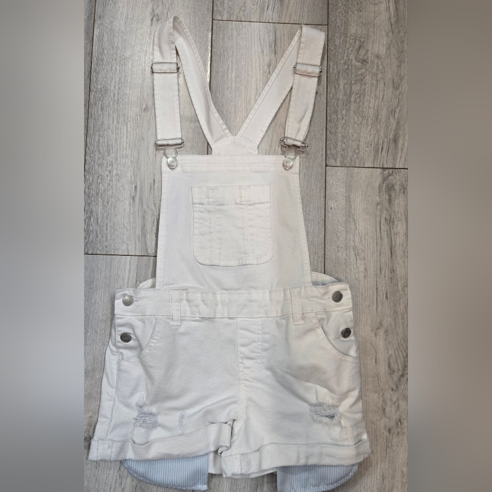 Wax Jean White Denim Overalls